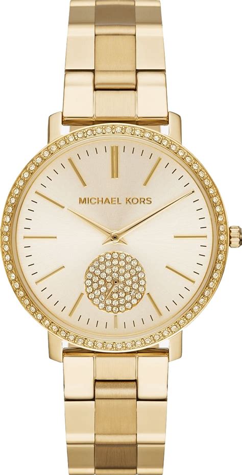 michael kors jaryn pavé gold-tone watch